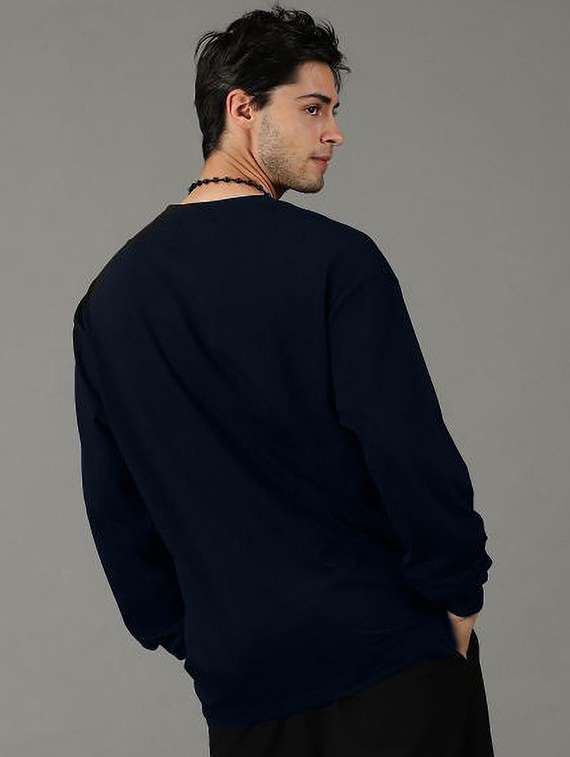 men pack of 2 solid long sleeve oversized t-shirt - 22101464 - Standard Image - 2