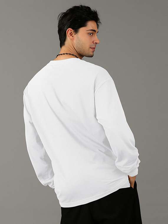 men pack of 2 solid long sleeve oversized t-shirt - 22101465 - Standard Image - 2
