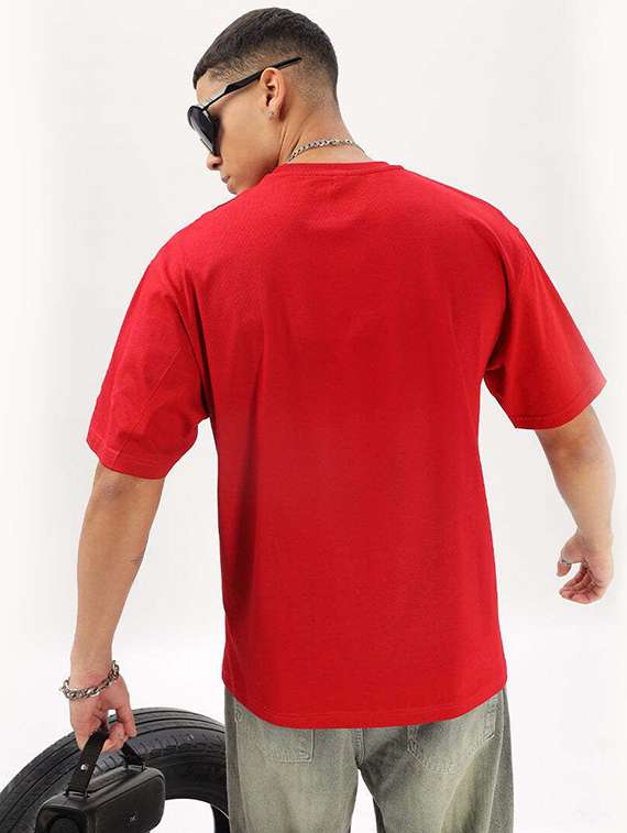 men solid short sleeve oversized t-shirt - 22101472 - Standard Image - 2