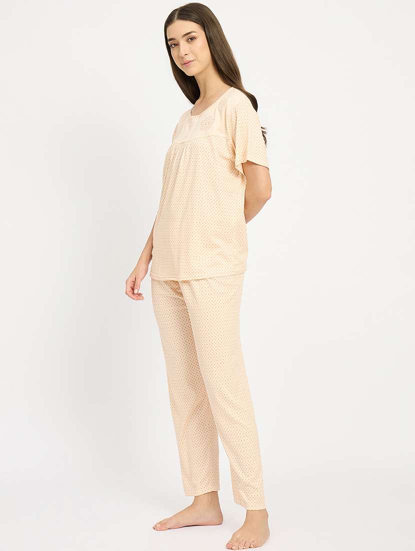women printed nightwear pyjama set - 22101513 -  Standard Image - 2