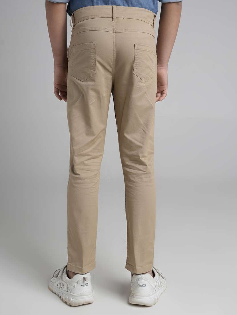 boys solid mid rise chinos - 22101518 -  Standard Image - 2
