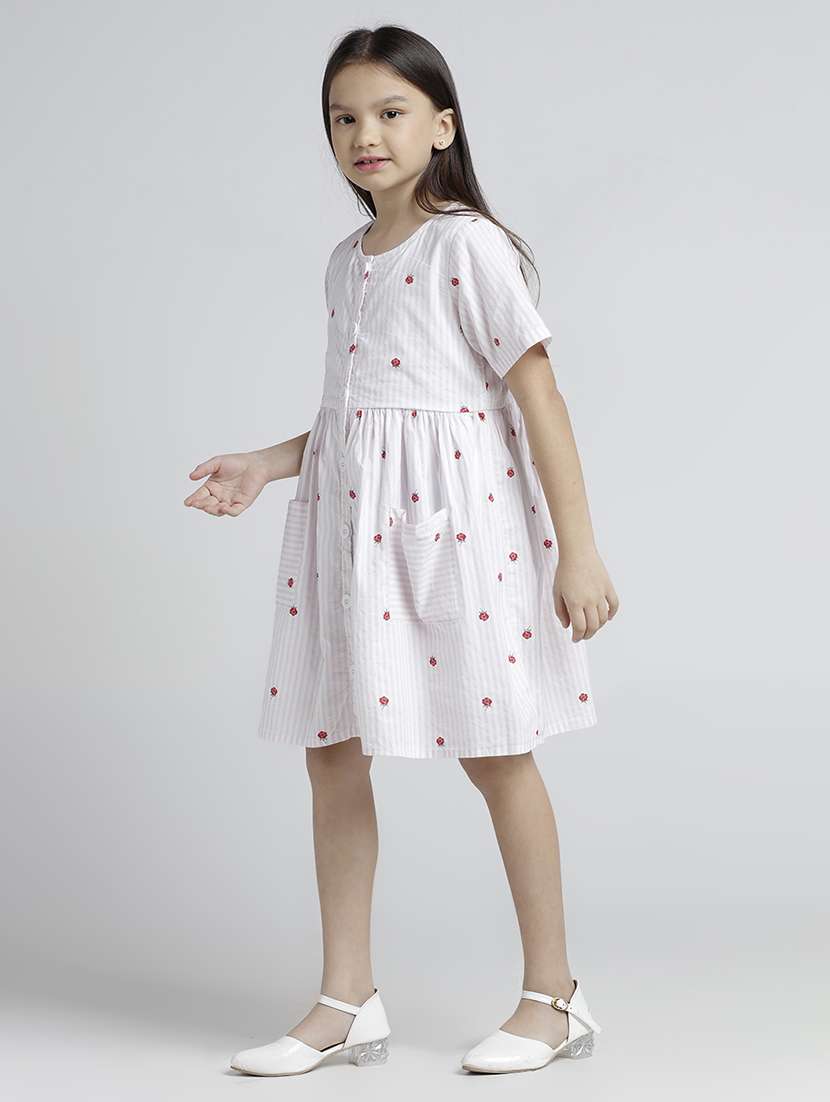 girls printed short sleeve a-line dress - 22101524 -  Standard Image - 2