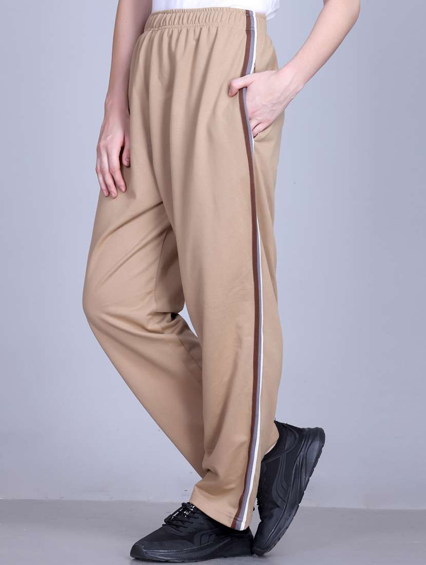women solid mid rise relaxed fit track pant - 22101590 - Standard Image - 2