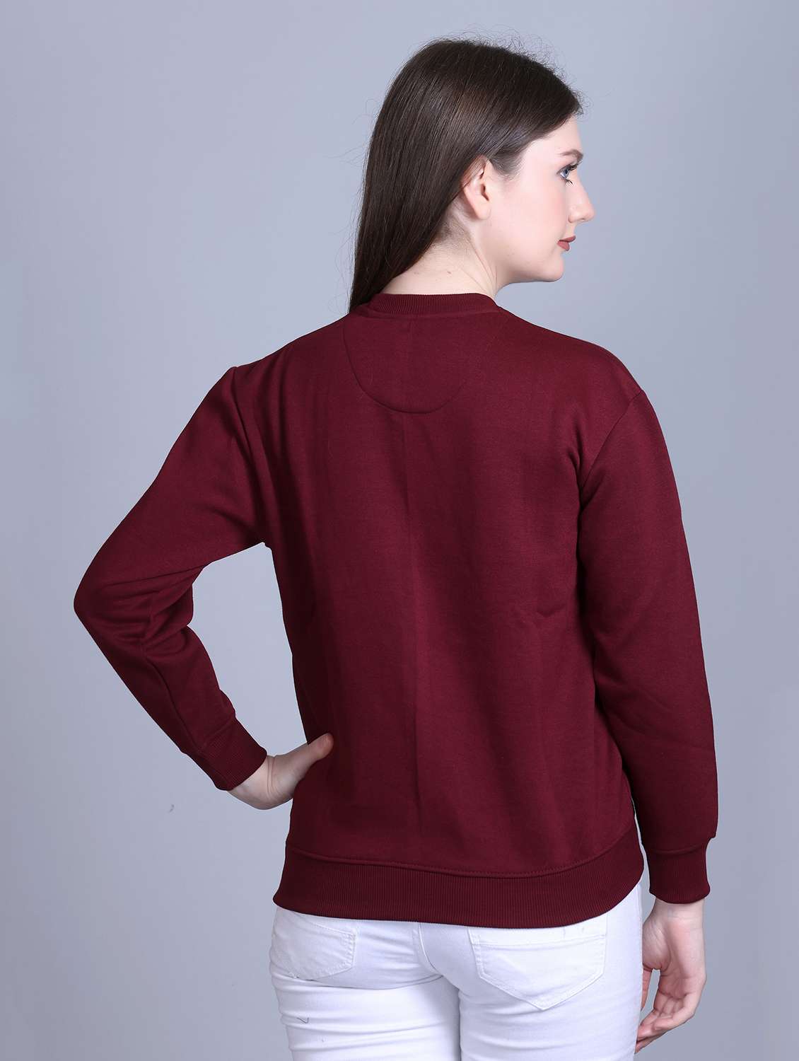 women printed round neck long sleeve sweatshirt - 22101603 -  Standard Image - 2