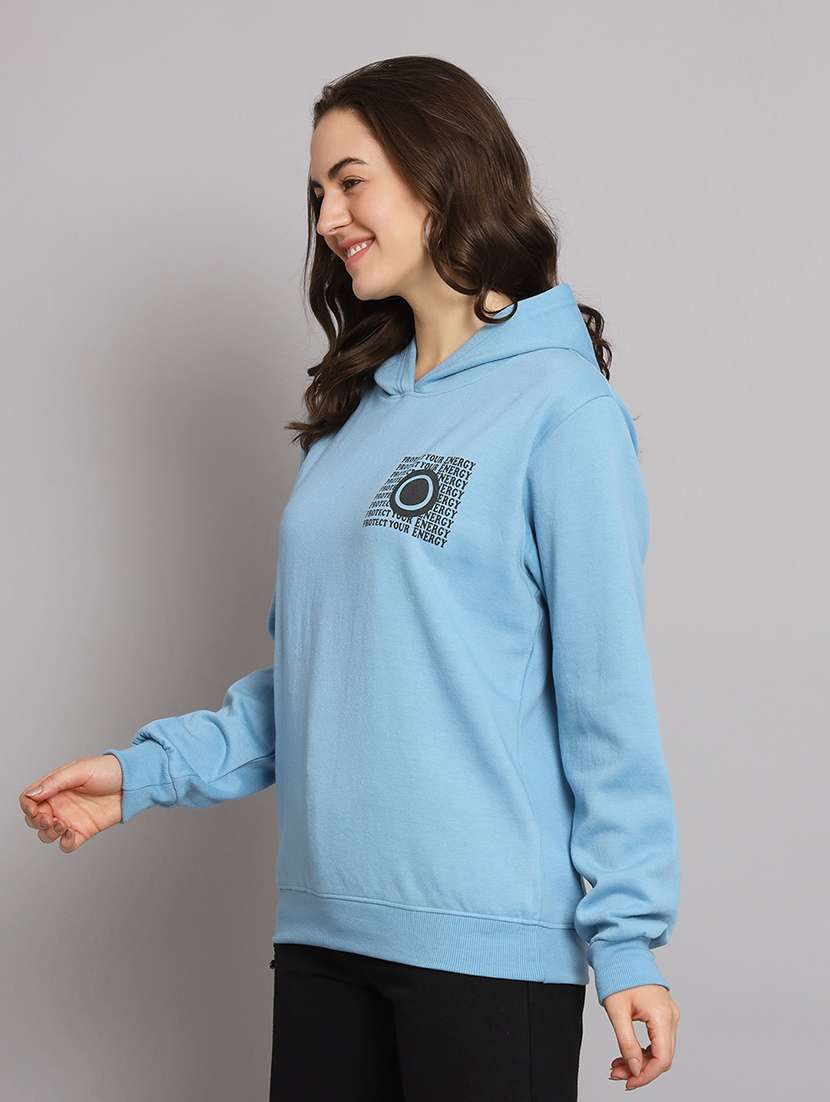 women printed long sleeve hooded sweatshirt - 22101615 -  Standard Image - 2