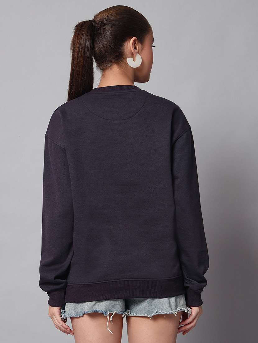 women printed round neck long sleeve sweatshirt - 22101650 -  Standard Image - 2