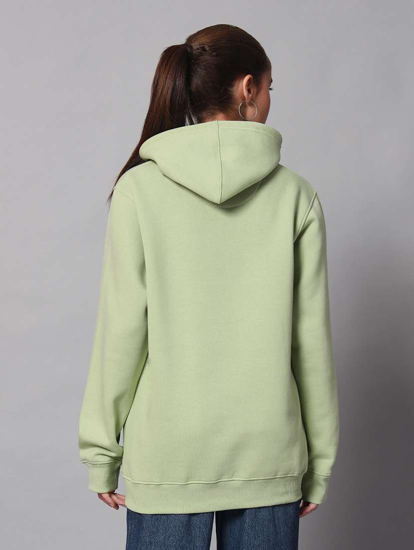 women solid long sleeve hooded sweatshirt - 22101655 - Standard Image - 2