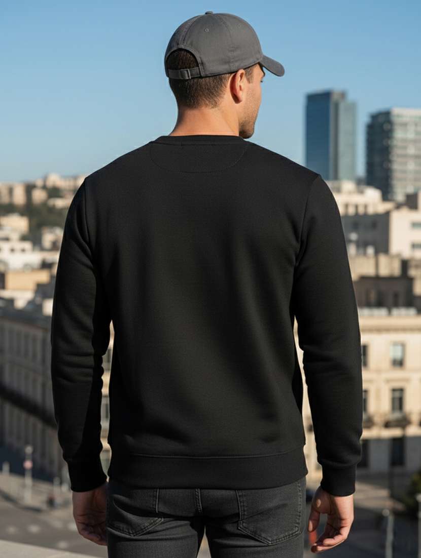 men solid long sleeve regular fit sweatshirt - 22101718 -  Standard Image - 2