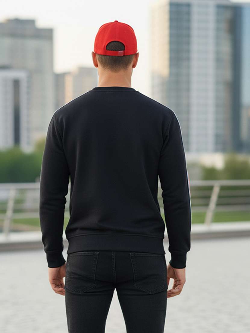men taped long sleeve regular fit sweatshirt - 22101724 -  Standard Image - 2