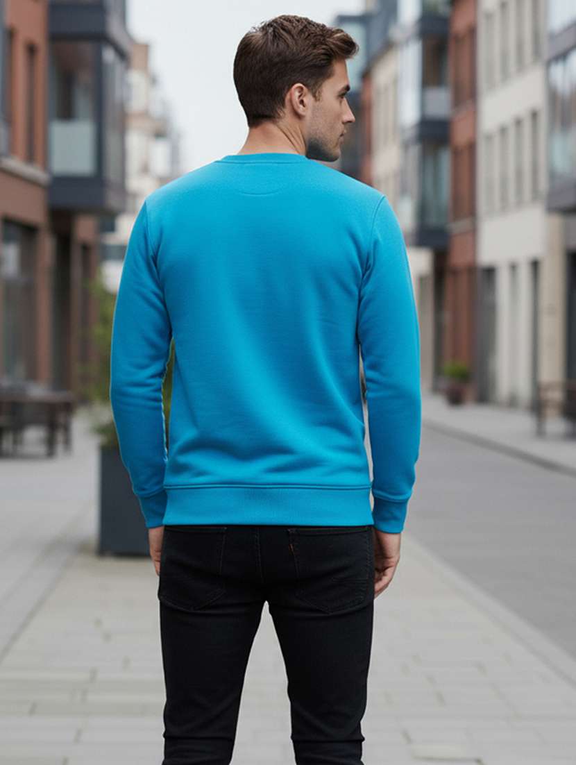 men solid long sleeve regular fit sweatshirt - 22101726 -  Standard Image - 2