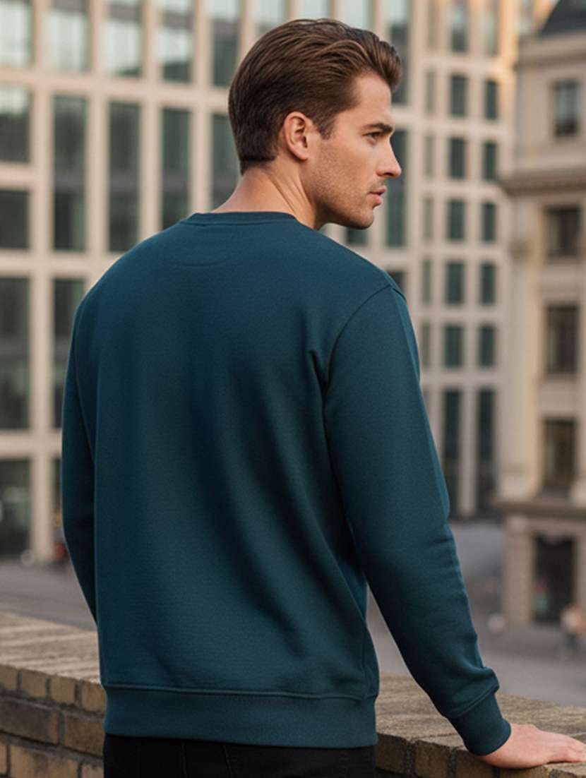 men solid long sleeve regular fit sweatshirt - 22101729 -  Standard Image - 2