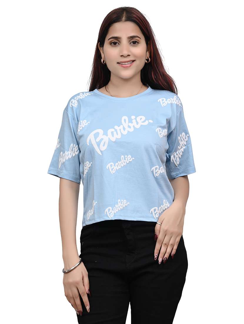 women printed short sleeve regular fit t-shirt