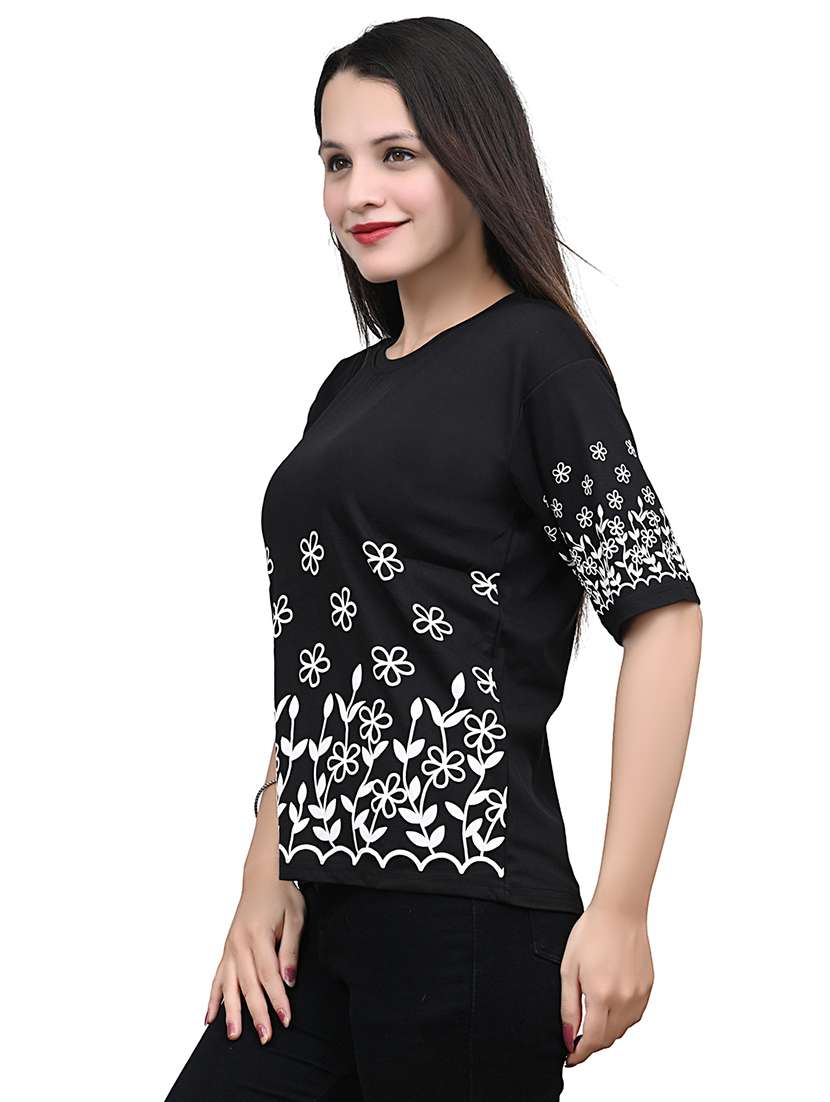 women embroidered short sleeve top - 22101805 - Standard Image - 2