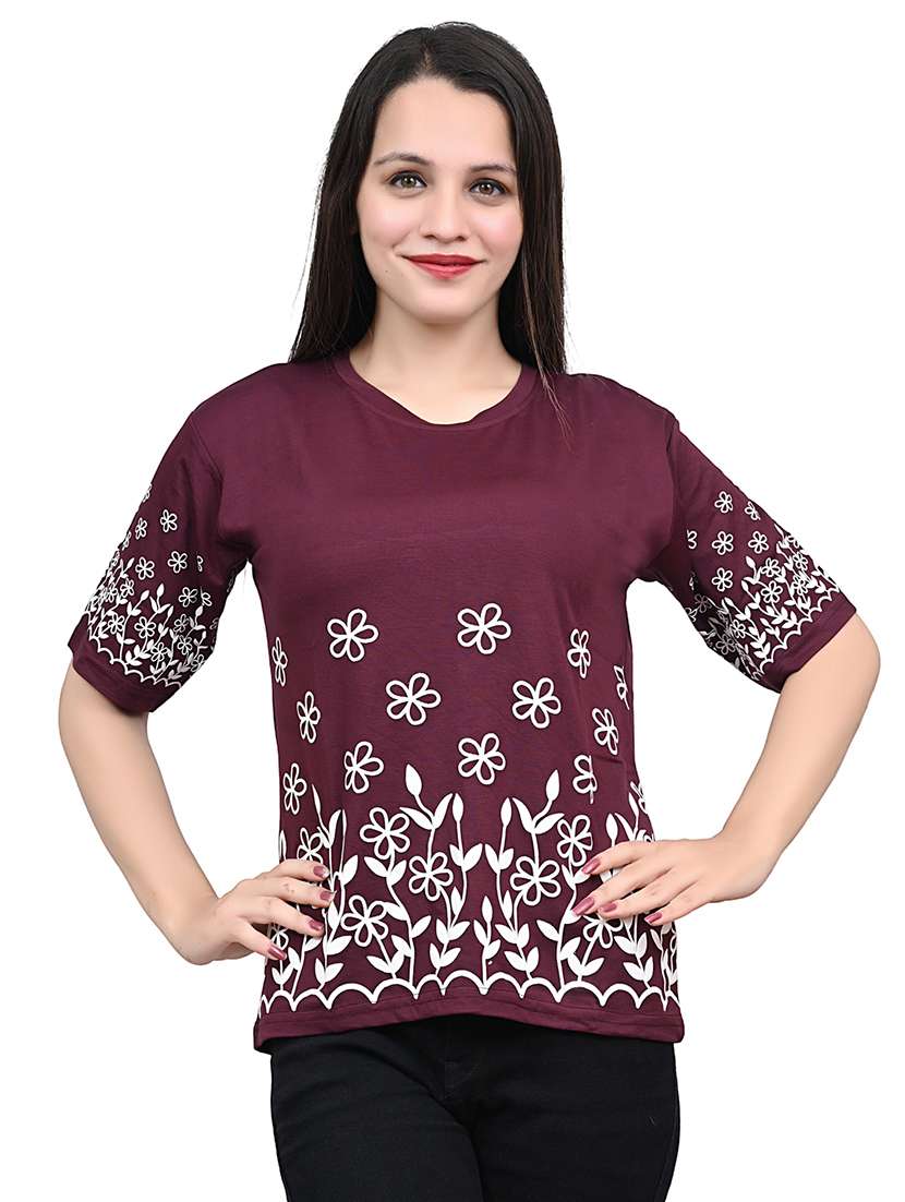 women embroidered short sleeve top - 22101808 -  Standard Image - 2