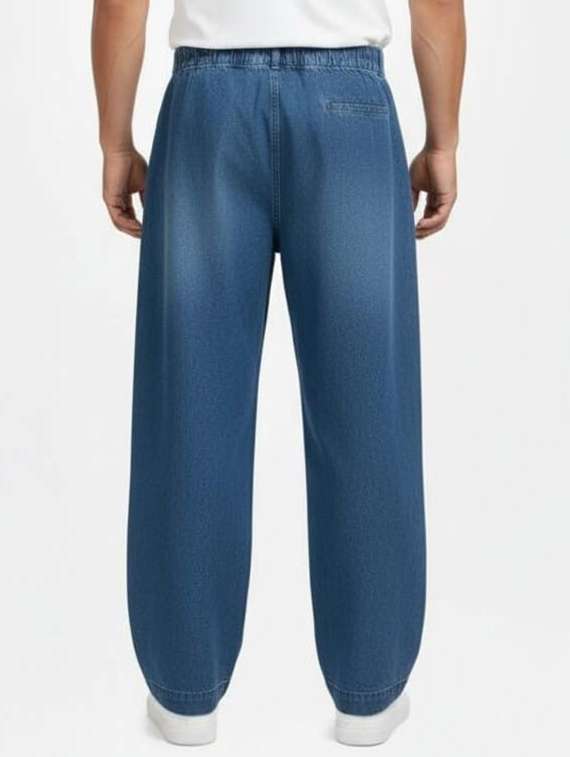men solid mid rise baggy jean - 22101858 - Standard Image - 2