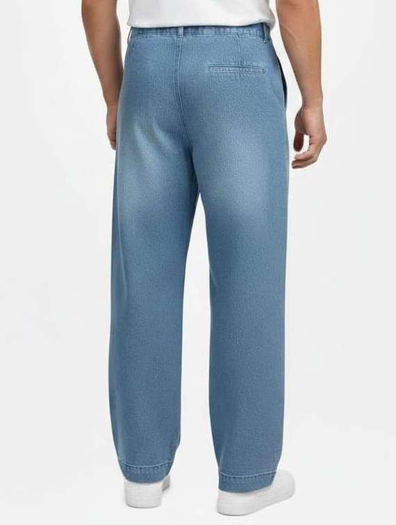men solid mid rise baggy jean - 22101910 - Standard Image - 2
