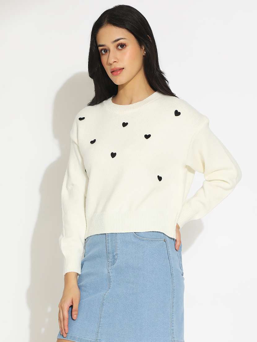 women self designed long sleeve pullover - 22101945 -  Standard Image - 2