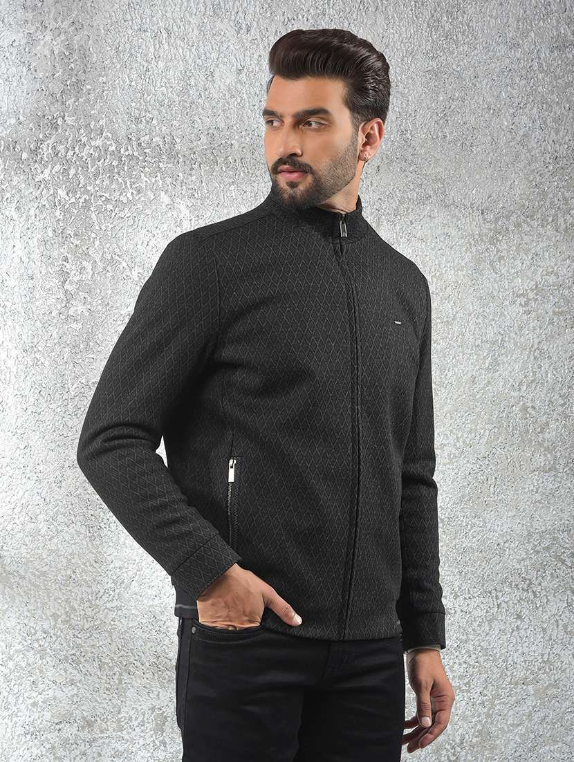 men self design long sleeve casual jacket - 22101976 -  Standard Image - 2