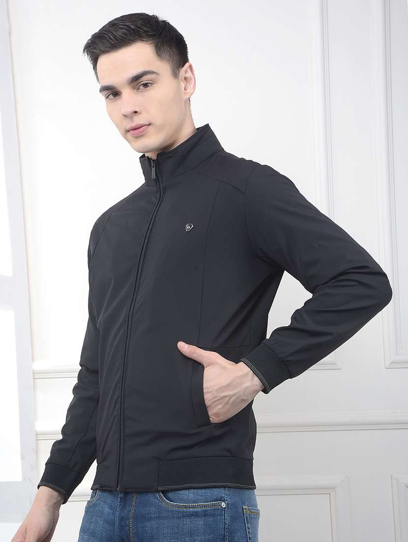 men solid long sleeve puffer jacket - 22101992 -  Standard Image - 2