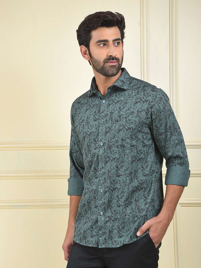 men printed long sleeve regular fit casual shirt - 22102066 -  Standard Image - 2
