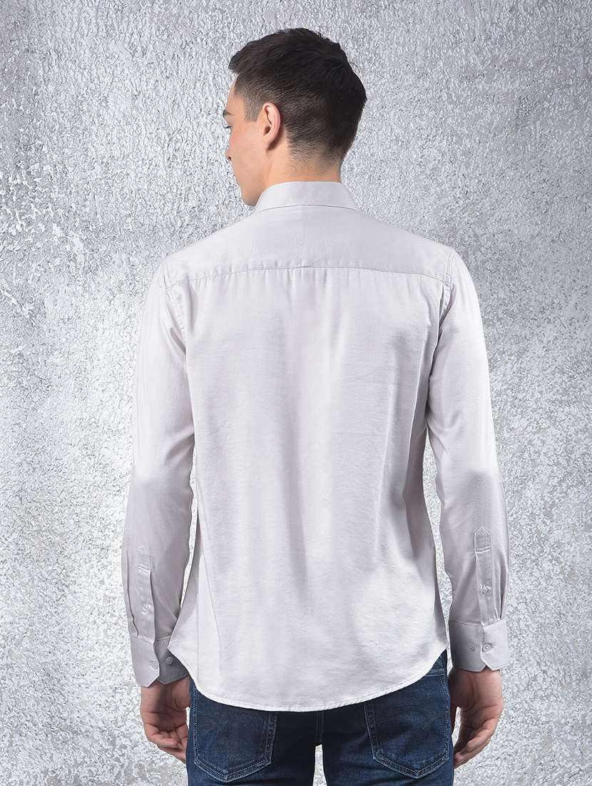 men solid long sleeve regular fit casual shirt - 22102072 -  Standard Image - 2
