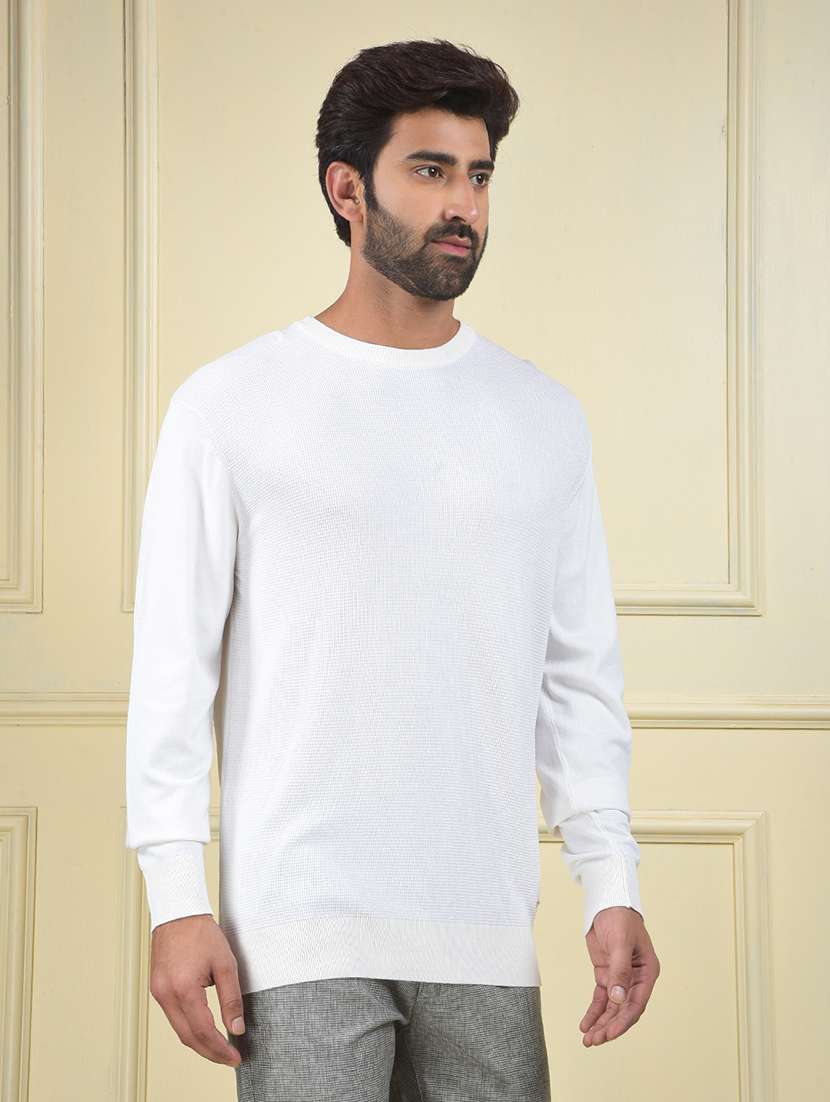 men solid long sleeve pullover - 22102084 -  Standard Image - 2