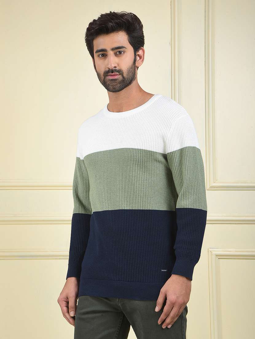 men color blocked long sleeve pullover - 22102096 -  Standard Image - 2