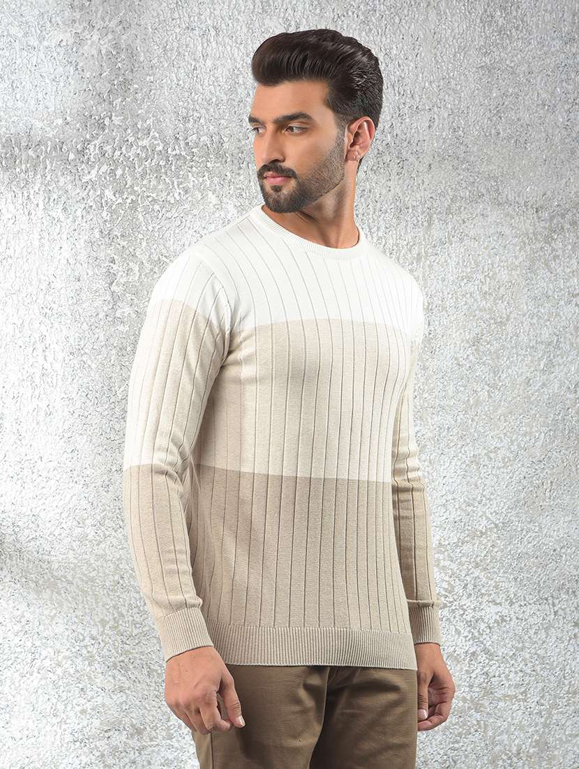 men color blocked long sleeve pullover - 22102105 -  Standard Image - 2