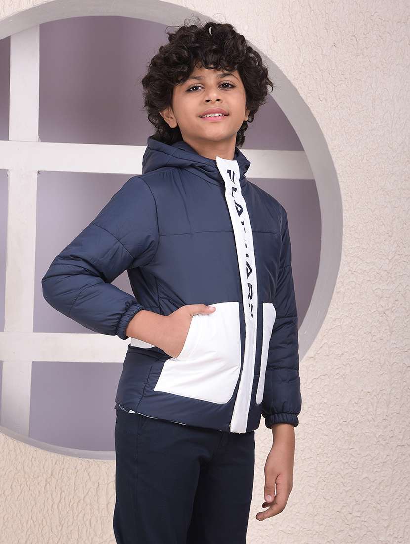 boys long sleeve quilted hooded jacket - 22102145 -  Standard Image - 2