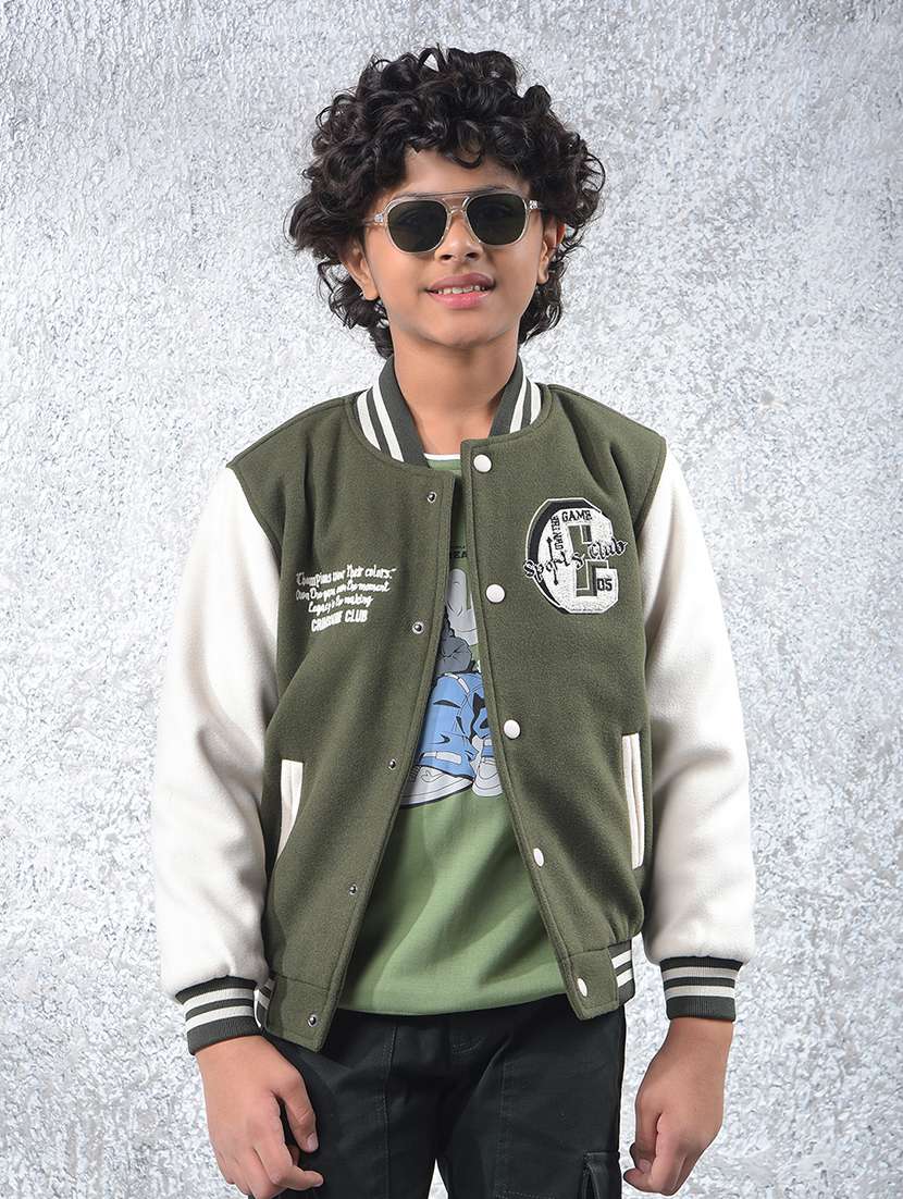 boys long sleeve varsity jacket