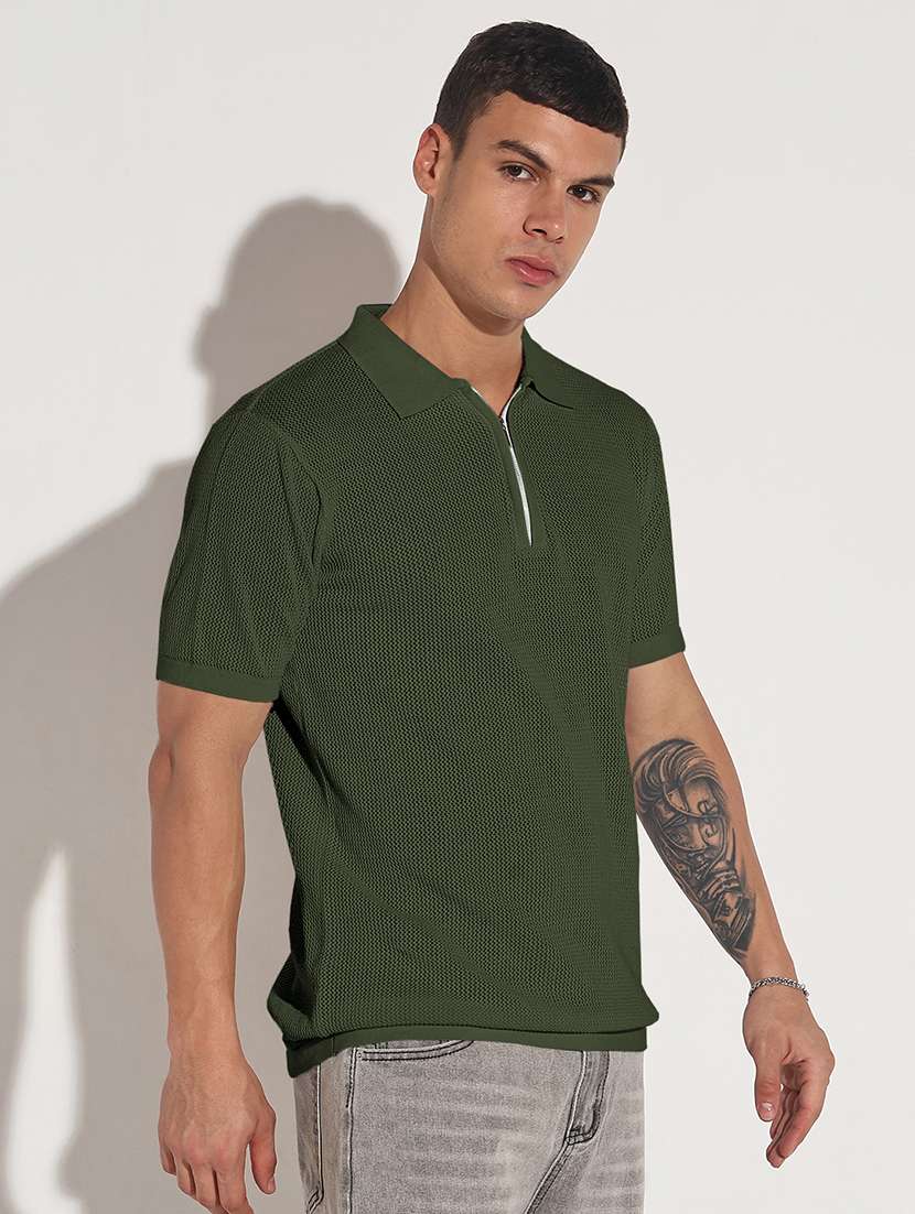 men self design short sleeve regular fit polo t-shirt - 22102189 -  Standard Image - 2