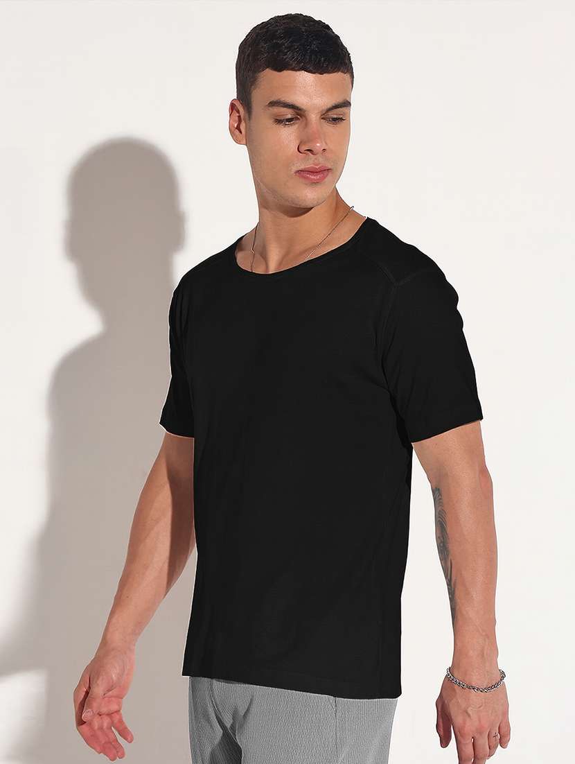 men solid short sleeve regular fit t-shirt - 22102191 -  Standard Image - 2