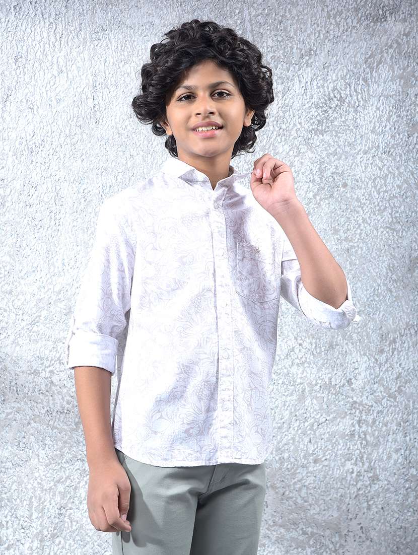 boys collared long sleeve regular fit shirt - 22102209 -  Standard Image - 2