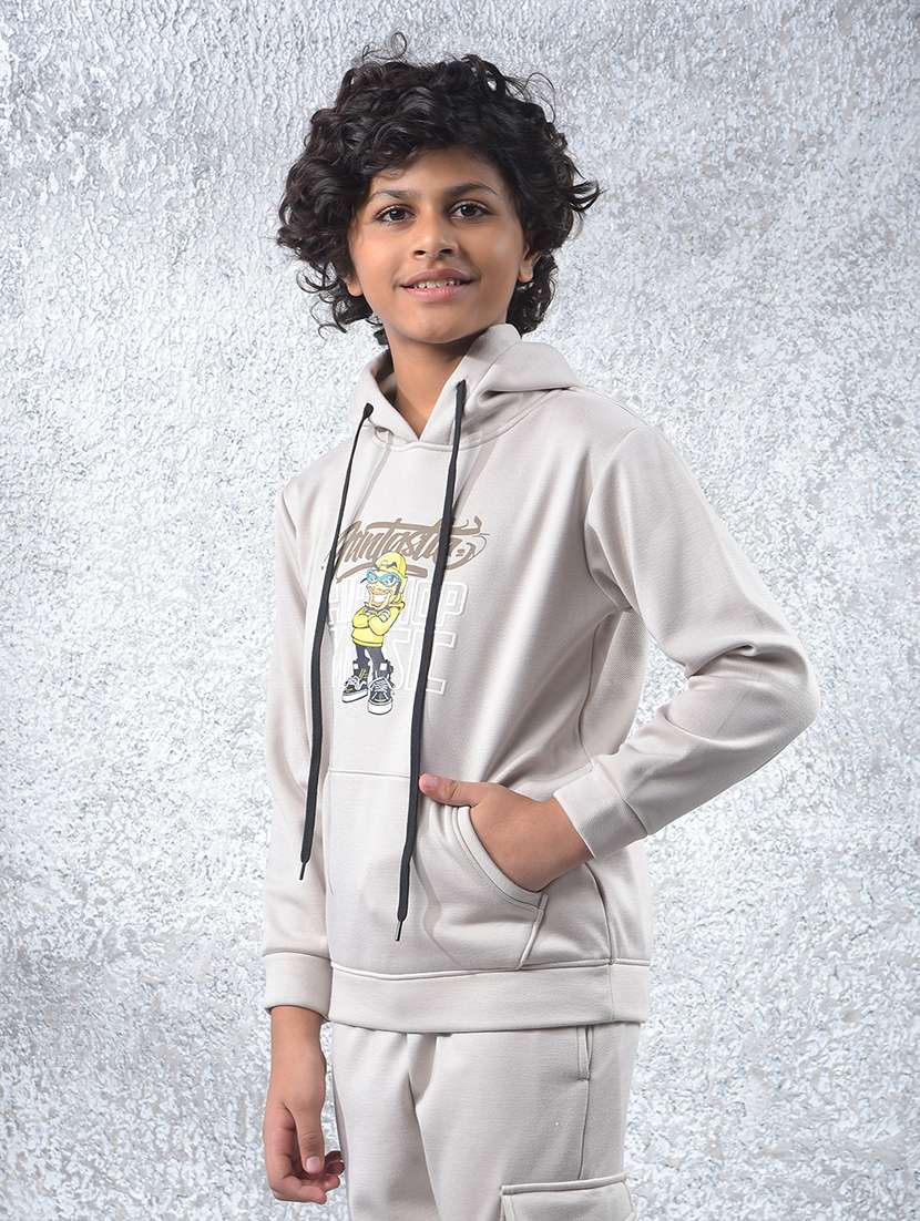 boys printed long sleeve hooded sweatshirt - 22102278 -  Standard Image - 2