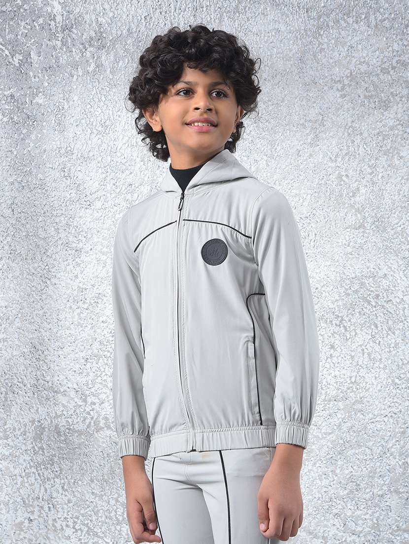 boys solid long sleeve hooded sweatshirt - 22102282 -  Standard Image - 2