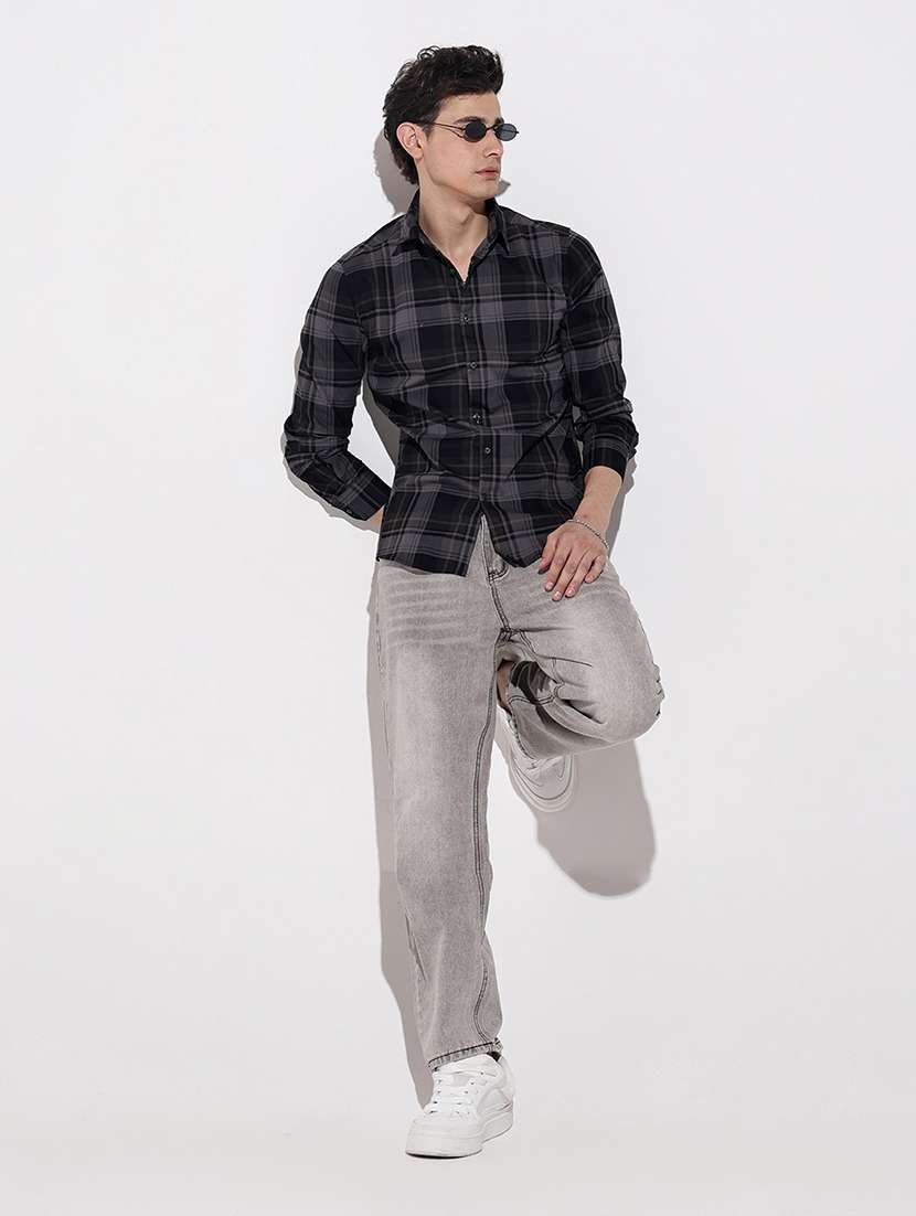 men checkered long sleeve regular fit casual shirt - 22102285 -  Standard Image - 7