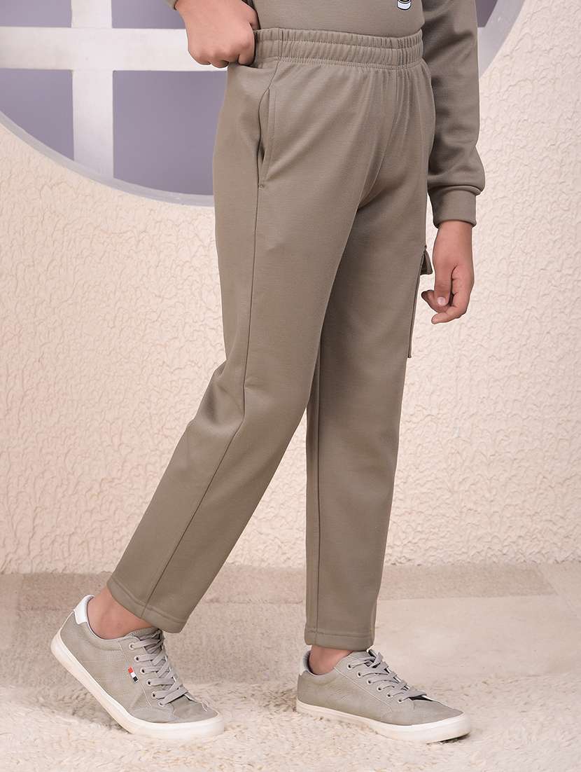 boys solid mid rise track pant - 22102314 -  Standard Image - 2