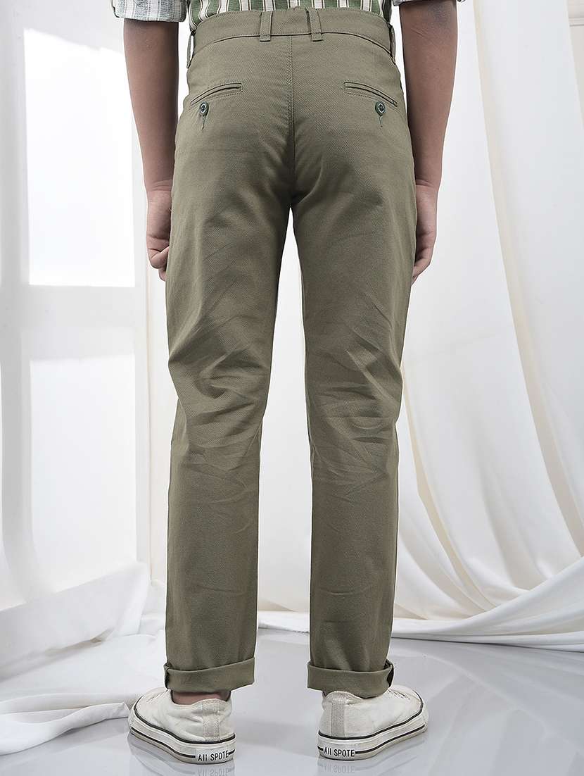 boys solid mid rise chinos - 22102322 -  Standard Image - 2
