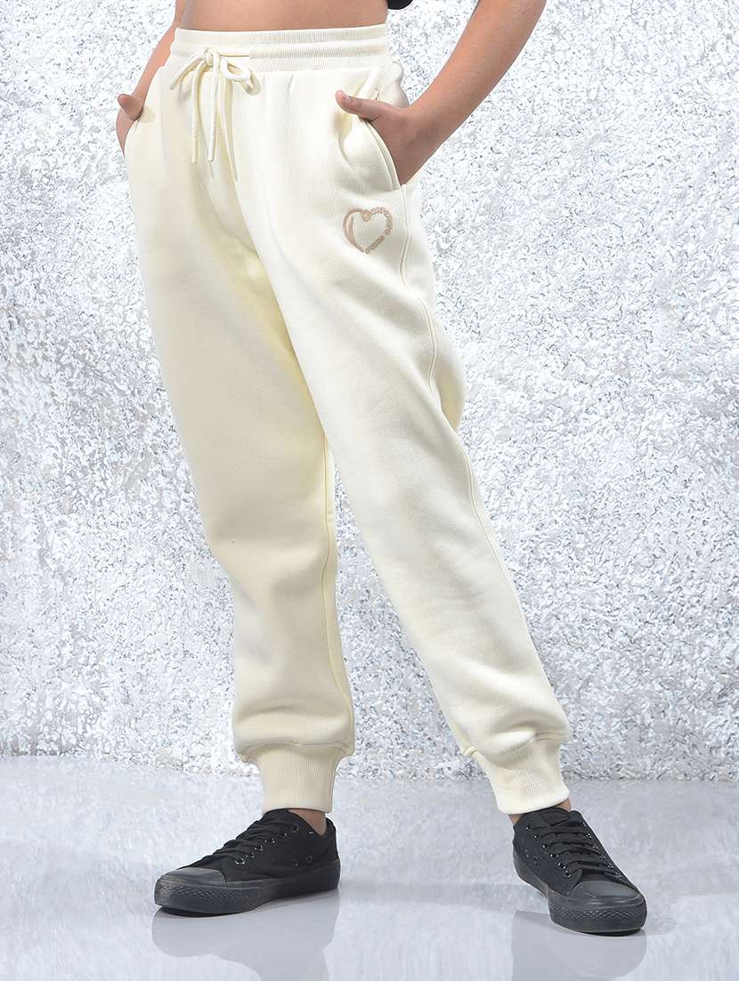 girls solid mid rise jogger - 22102417 -  Standard Image - 2