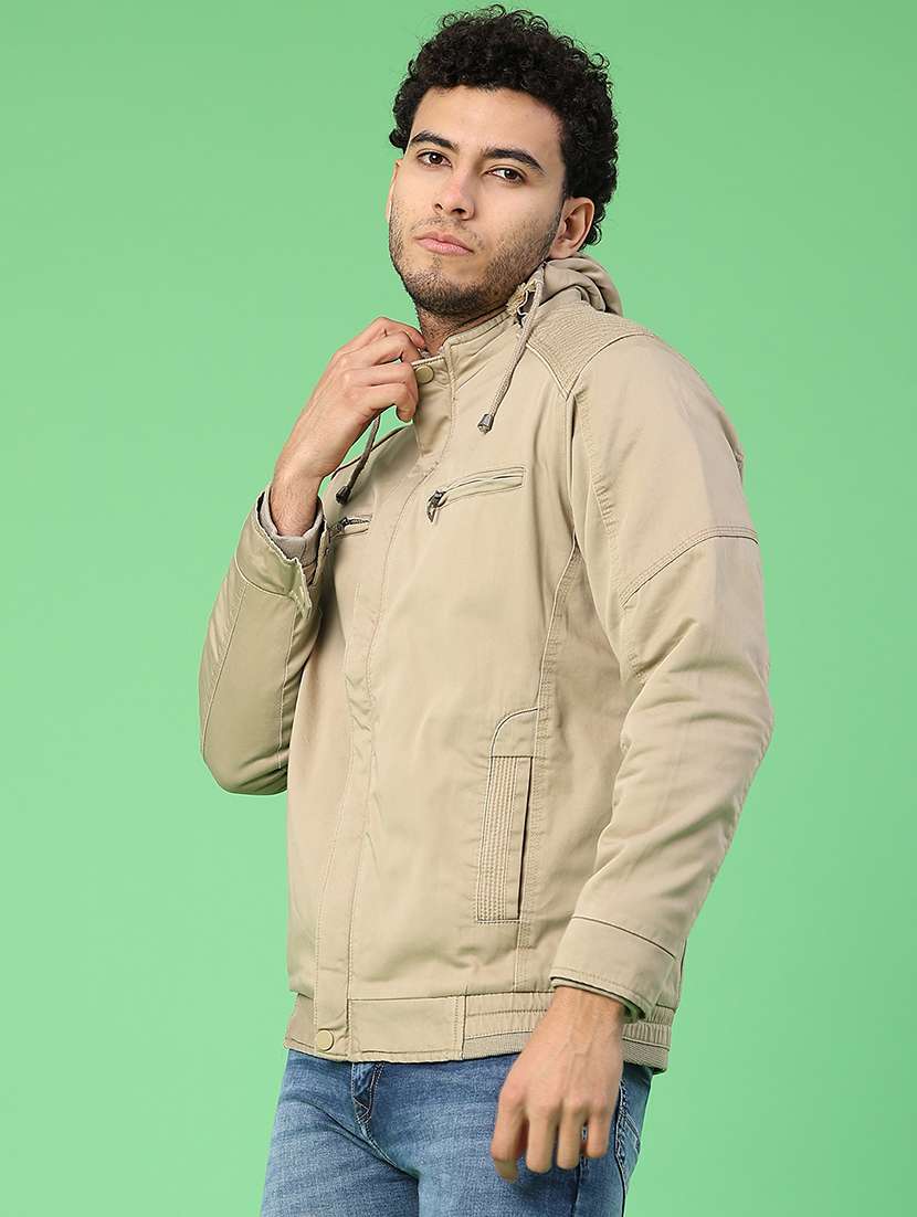 men solid long sleeve bomber jacket - 22102710 -  Standard Image - 2