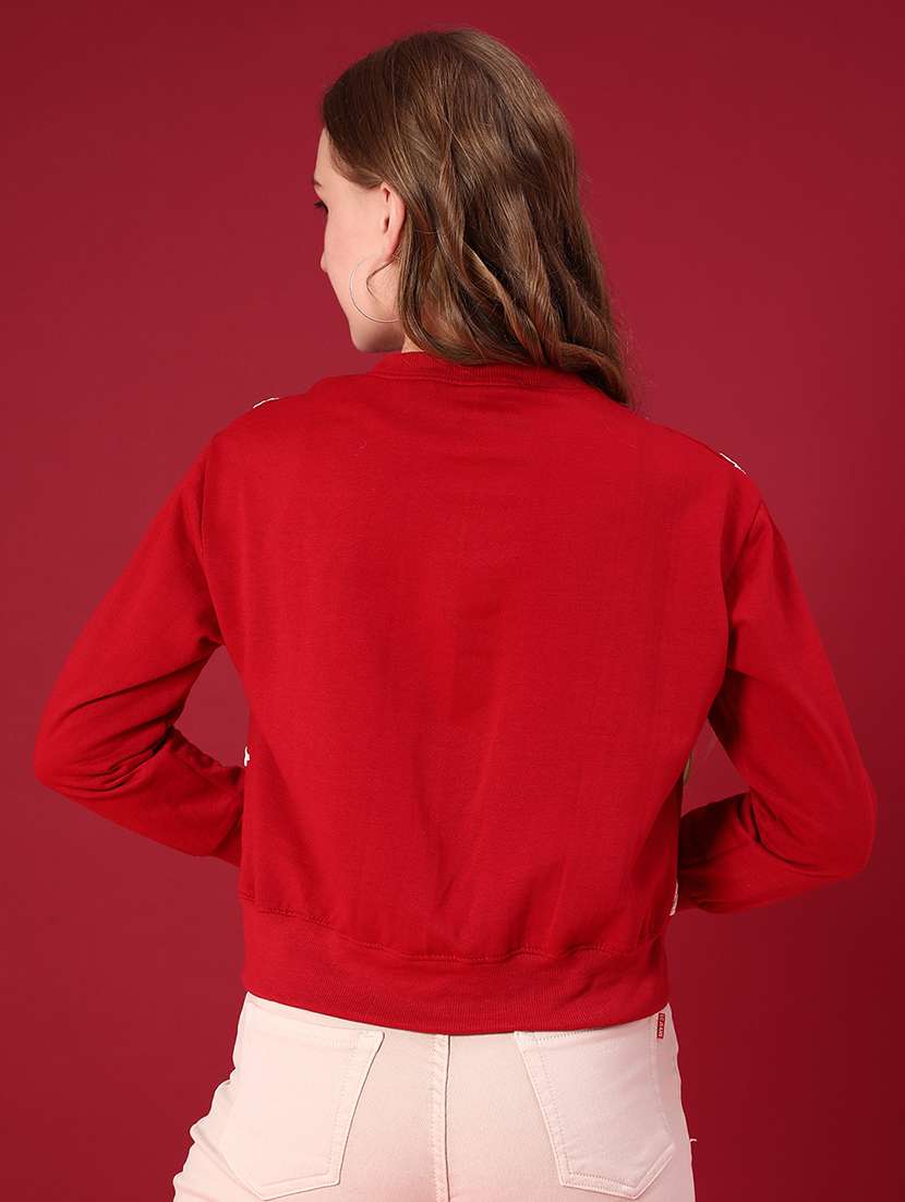 women front print long sleeve sweatshirt - 22102741 -  Standard Image - 2