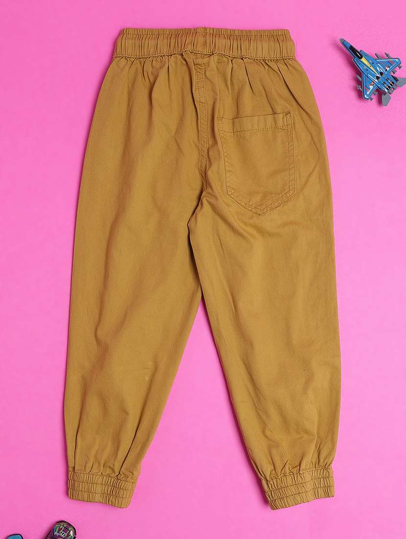 boys solid mid rise regular fit jogger - 22102852 -  Standard Image - 2
