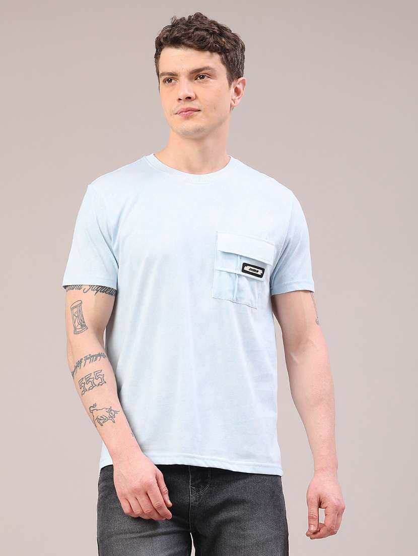 men solid short sleeve regular fit t-shirt - 22102856 -  Standard Image - 2