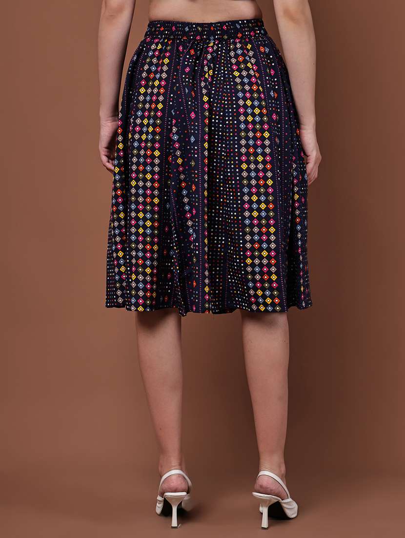women pack of 2 printed high rise a-line skirt - 22103007 -  Standard Image - 2
