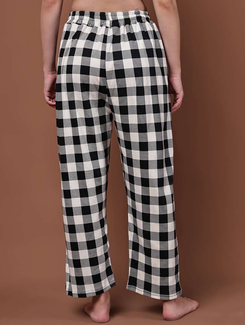 women pack of 2 printed mid rise loungewear pyjama - 22103016 - Standard Image - 2