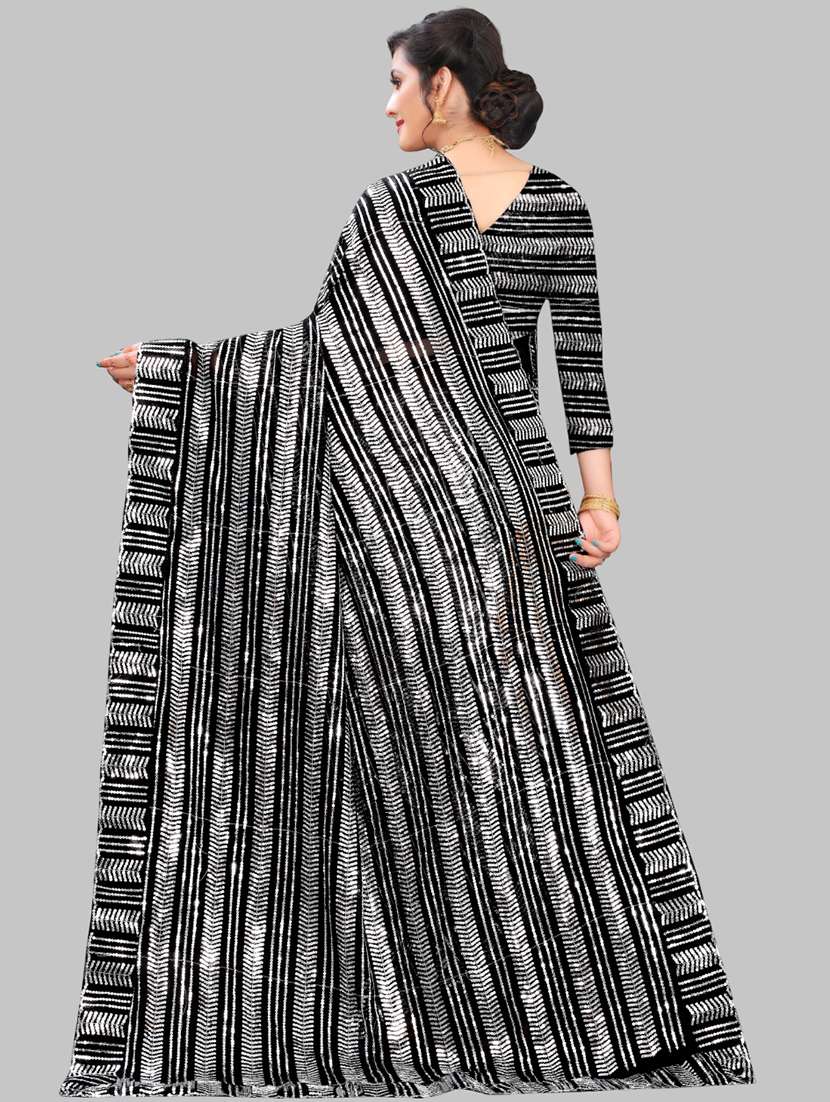 women solid with work embellished saree with blouse - 22103177 - Standard Image - 2
