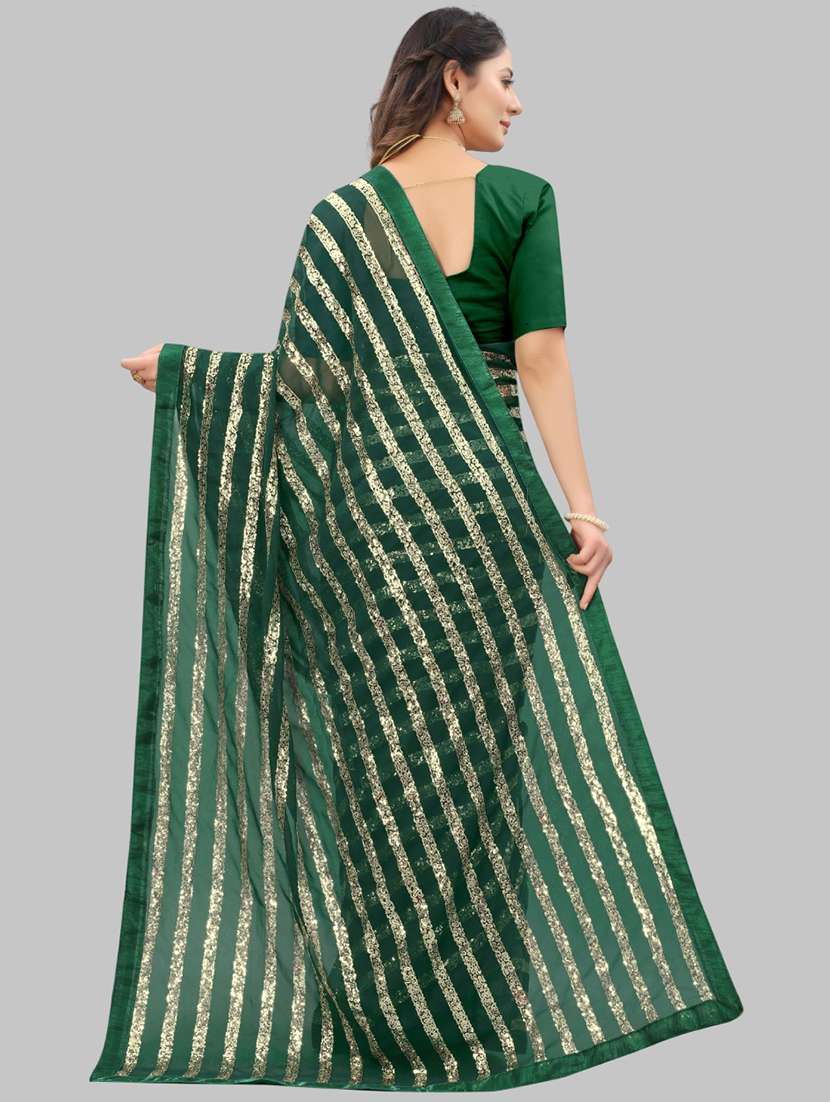women solid with work embellished saree with blouse - 22103184 - Standard Image - 2