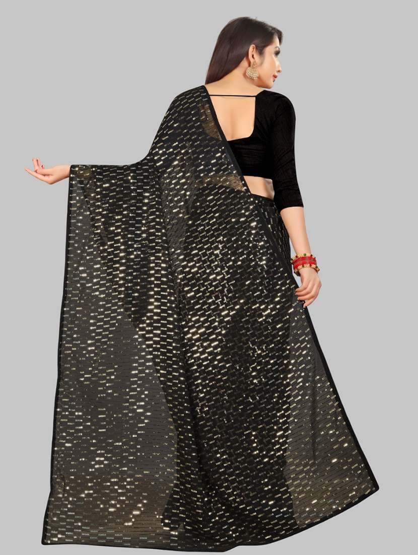 women solid with work embellished saree with blouse - 22103193 - Standard Image - 2