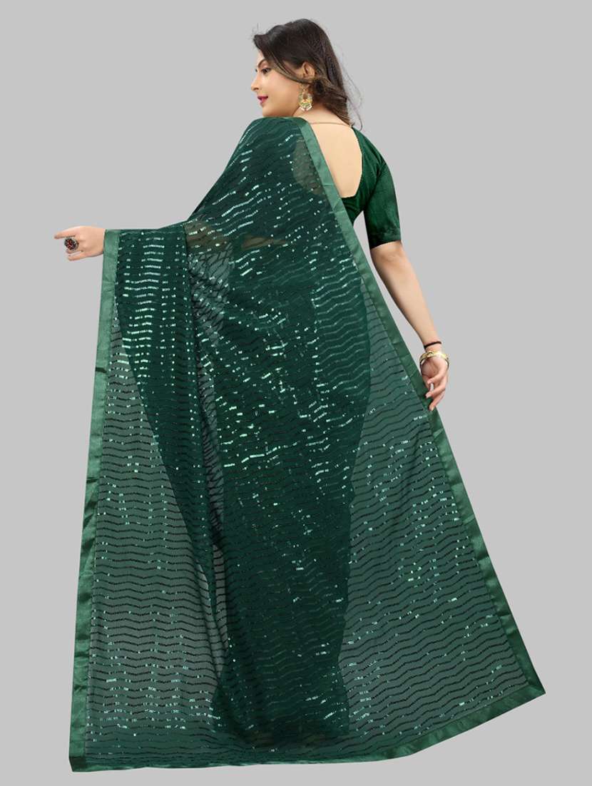 women solid with work embellished saree with blouse - 22103234 -  Standard Image - 2