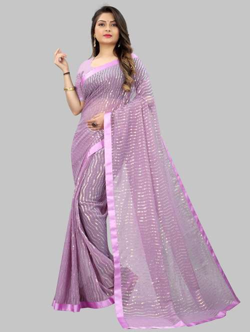 women solid with work embellished saree with blouse - 22103238 -  Standard Image - 0